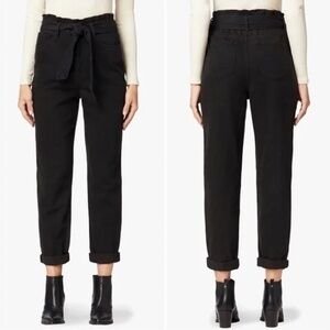Joe's Jeans Brinkley‎ Black High Rise Waist 27 Black Paperbag Jeans